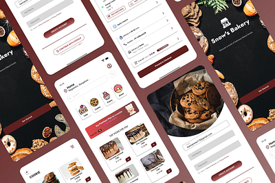 Mobile App - Bakery Shop graphic design mobile app product design prototyping ui uiux