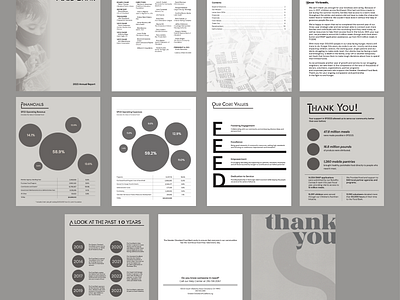 GCFB annual report branding graphic design illustrator typography