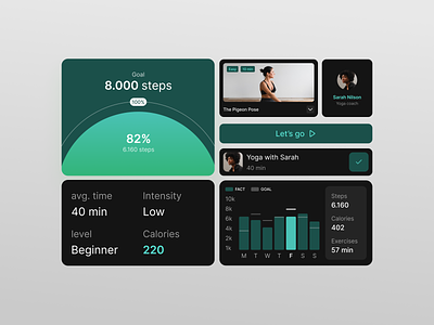 Sport App components details fitness app fitness app design fitness mobile gym app health and wellness product sport mobile tracker workout app yoga
