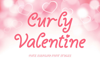 Curly Valentine beautiful branding design font font design graphic design handwritten illustration logo spring ui valentine wedding winter