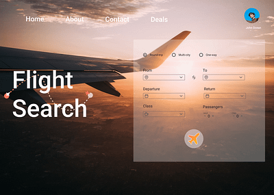 Flight Search - Daily UI 068 068 app daily dailyui068 flightsearch search ui uix101 ux web