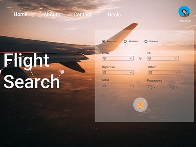 Flight Search - Daily UI 068 068 app daily dailyui068 flightsearch search ui uix101 ux web