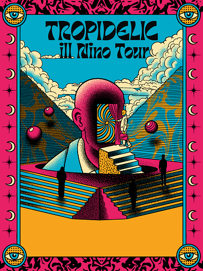 Tropidelic 2024 Tour Poster art branding design illustration illustrator poster retro tour
