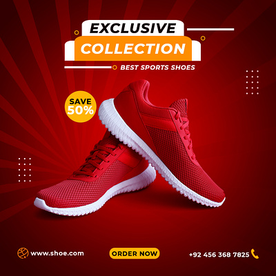 Premium Sneakers Poster design graphic design illustration logo vector