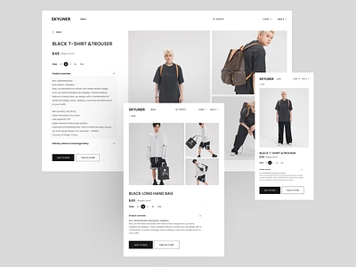 eCommerce Product Page design ecommerce ecommerce website graphic design inspiration minimal minimal design mobile version product pages responsive ui ui design uidesign uiux website