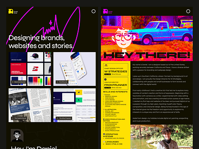 My New Porfolio Website black brutalism framer magenta pink portfolio ui ux web design website yellow