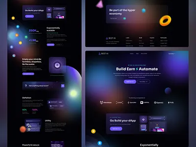 AI tools landing page ai ai design ai landing page ai startup ai tool artificial intelligence chat bot crypto landing page dark landing page design homepage landing page minimal ui ux web web design web3 landing page web3 website website website design