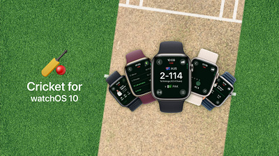 Cricket App for watchOS app design apple apple watch application concept concept art cricket design graphic design ios iphone sports ui watch