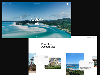 AC Concierge / Inner pages agency clean design fly site travel ui ux visa web
