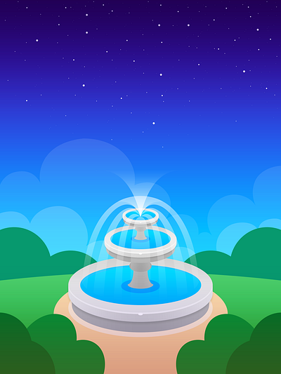 Piano Cat Tiles: Background Water Fountain background design fountain illustration mobile game music music game piano piano game piano tiles tiles water water fountain