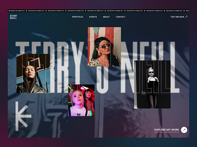 Terry O Neil animation branding case study dark design photo street style ui webdesign
