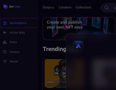 NFT Web application - Aesthetics✨ app branding logo ui ux web app web design