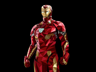 Iron Man Polyart anuj avengers avengers polyart design designing graphic design illustration illustrator iron man polyart post stark tony tony stark