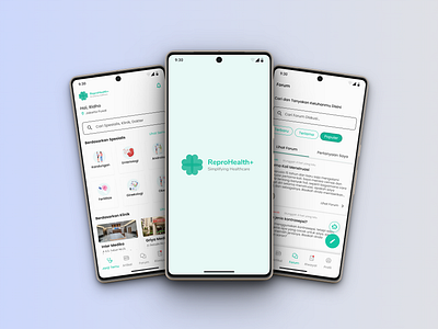 Mobile App and Website - ReproHealth alterra academy app design branding branding design design graphic design health care kampus merdeka minimal ui ui design ui ux ux design web design