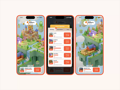 Coinly — App Design. Game Design for Bank for Children. 3d app design clean design game design minimal mobile app mobile design motion motion design ui ux