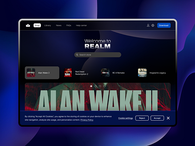 Realm Game branding graphic design ui