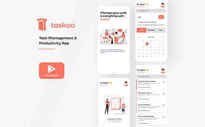 Taskoo - Task Manager App ui