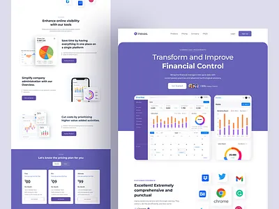 Inexas Saas Landing Page UI best 2023 best 2024 design landing page saas ui uiux web design