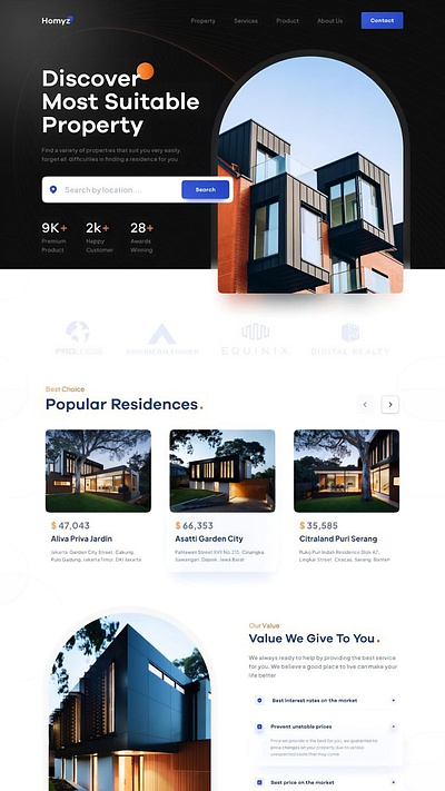 Tailored Property Discovery: Your Path to Finding Perfect Hpme branding landing page landing page design ui uiux ux webflow webflow landing page