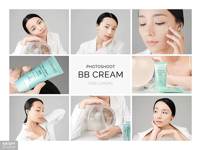 PHOTOSHOOT BB CREAM beauty branding clean cosmetic cream design elegant korean minimalist model natural neat packaging photography pure serum simple skincare tone