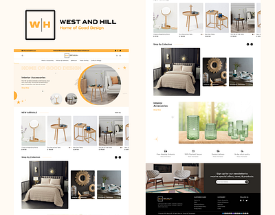 Furniture Store Design branding design graphic design landing page typography ui ux