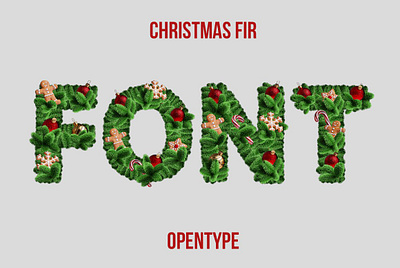 Christmas Fir Font candy christmas fir font graphic design