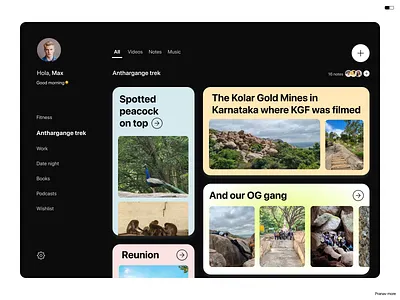 Personal journal web ui journal ui design uiux web app web design