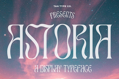 TAN - ASTORIA 60s 60s font fashion font fashionable font hipster hipster font modern serif modern typography psychedelic psychedelic font quirky letters quirky typeface retro ad retro font unique font