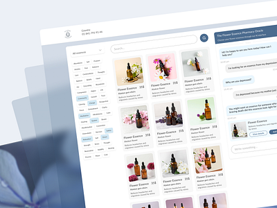 Flower Essence Website onlinestore webdesign