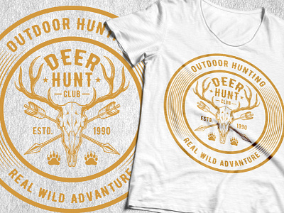 Hunting T-Shirt Design adventure deer deer hunting hunter hunting outdoor adventure outdoor hunting real wild adventure vintage vintage hunting shirts