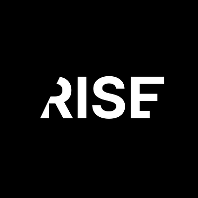 Rise Logo Design 3d brand branding design geometric graphic design illustration letters logo open typography vector wordmark