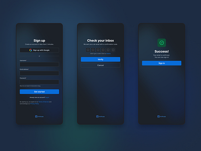 Log in and sign up for Aidbase mobile app figma mobile app ui ux