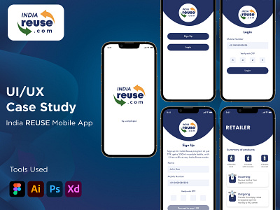 India REUSE Mobile App graphic design indiareusemobileapp mobileapp mobileappdevelopment ui