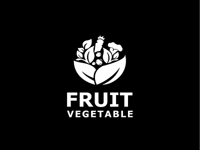 Fruit Vegetable Logo branding design design logo fruit fruit logo fruit vegetable logo graphic design logo logo fruit logos logotype simple logo vector vegetable vintages logo