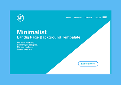 Minimalist Landing Page adobe illustrator graphic design minimalist landing page