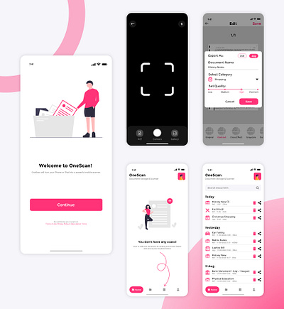 OneScan - Document Scanner App ui