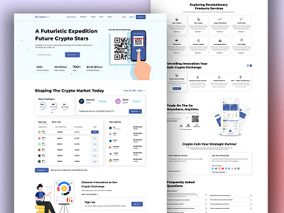 CryptoCoin - CryptoCurrency Exchange Website Design🔥 binance bitcoin blockchain buy sell coin crypto crypto exchange crypto wallet cryptocurrency ethereum exchange ico kucoin landing page staking token uidesign ux design web design web3