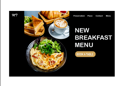 Breakfast landing Page adobe illustrator breakfast breakfast landing page graphic design