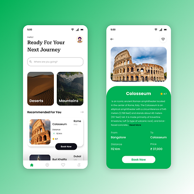 Travel Booking Mobile App booking design figma mobileapp travel travelbooking ui uidesign uiux ux uxdesign
