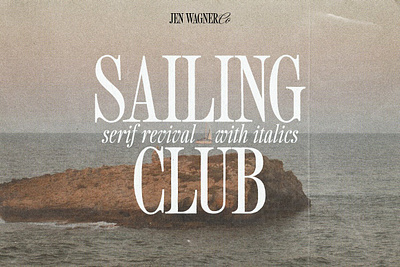 Sailing Club Nostalgic Serif chic classy font logo logo font magazine sharp serif font stylish typeface
