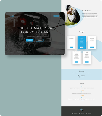 Website design for Car wash services design ui web design