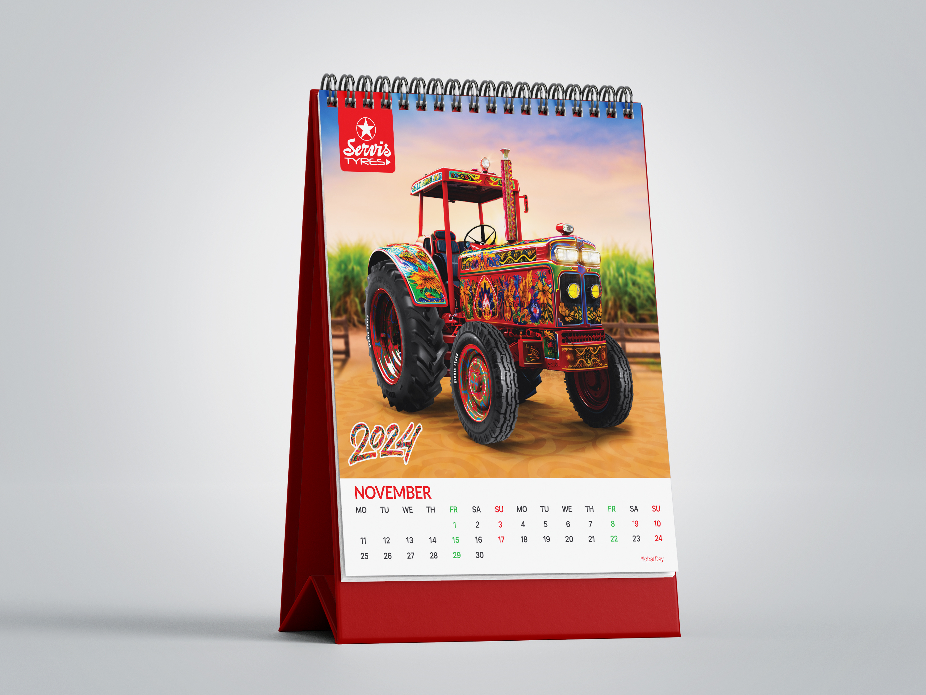 Desk Calendar 2024 ai generated artificial intelligence calendar 2024 desk calendar midjourney table calendar truck art