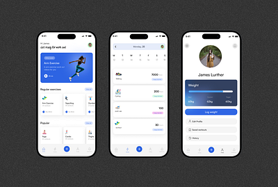 Gymbo: Elevate Your Fitness Game app design product product design ui ux
