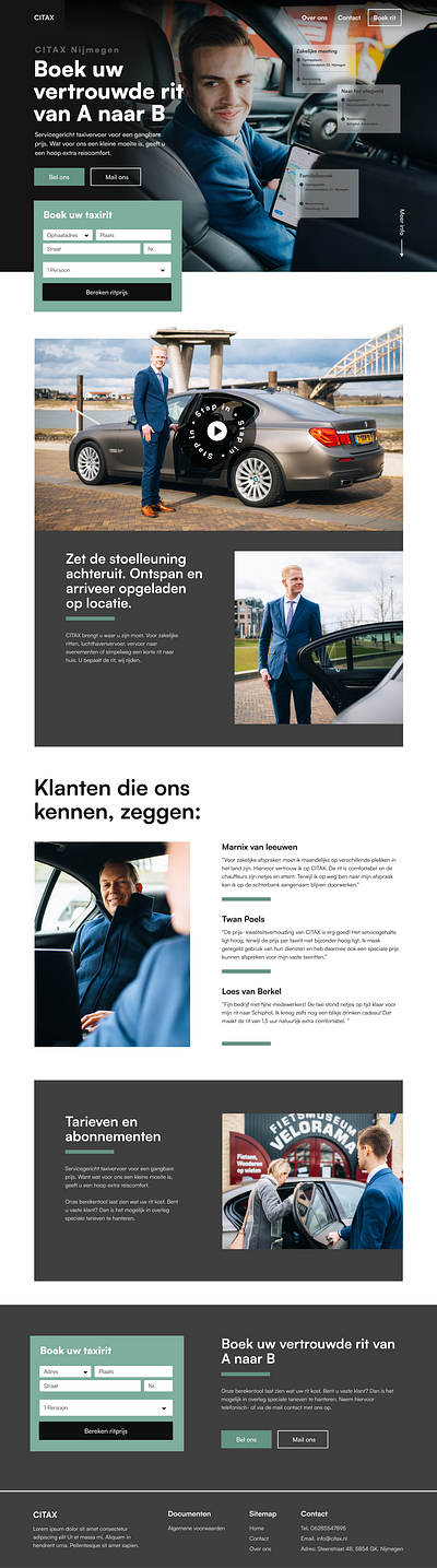 Webdesign Citax Nijmegen fotografie huisstijl nijmegen photography taxi webdesign