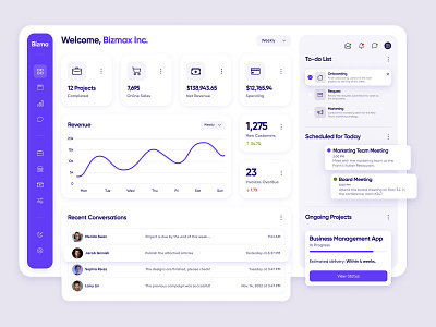 Bizma - Business Management App app design bizma business business app business dashboard business management business management dashboard business platform dashboard management management app platform ui ui design ux visual design web app