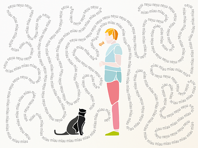 The cat's monologue adobe illustrator cat illustration ui vectordesign