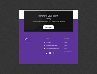 Gymbo footer ui