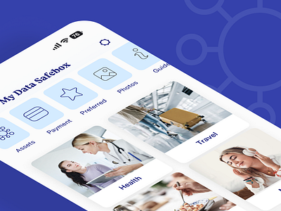Personal Data Safebox: Mobile App app ui art data data sync design flight health hotel mobile app personal information research sports travel user data