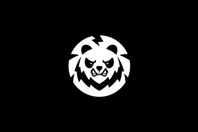 Panda Logo angry animal blazt bold earth mascot nature panda panda circle panda logo