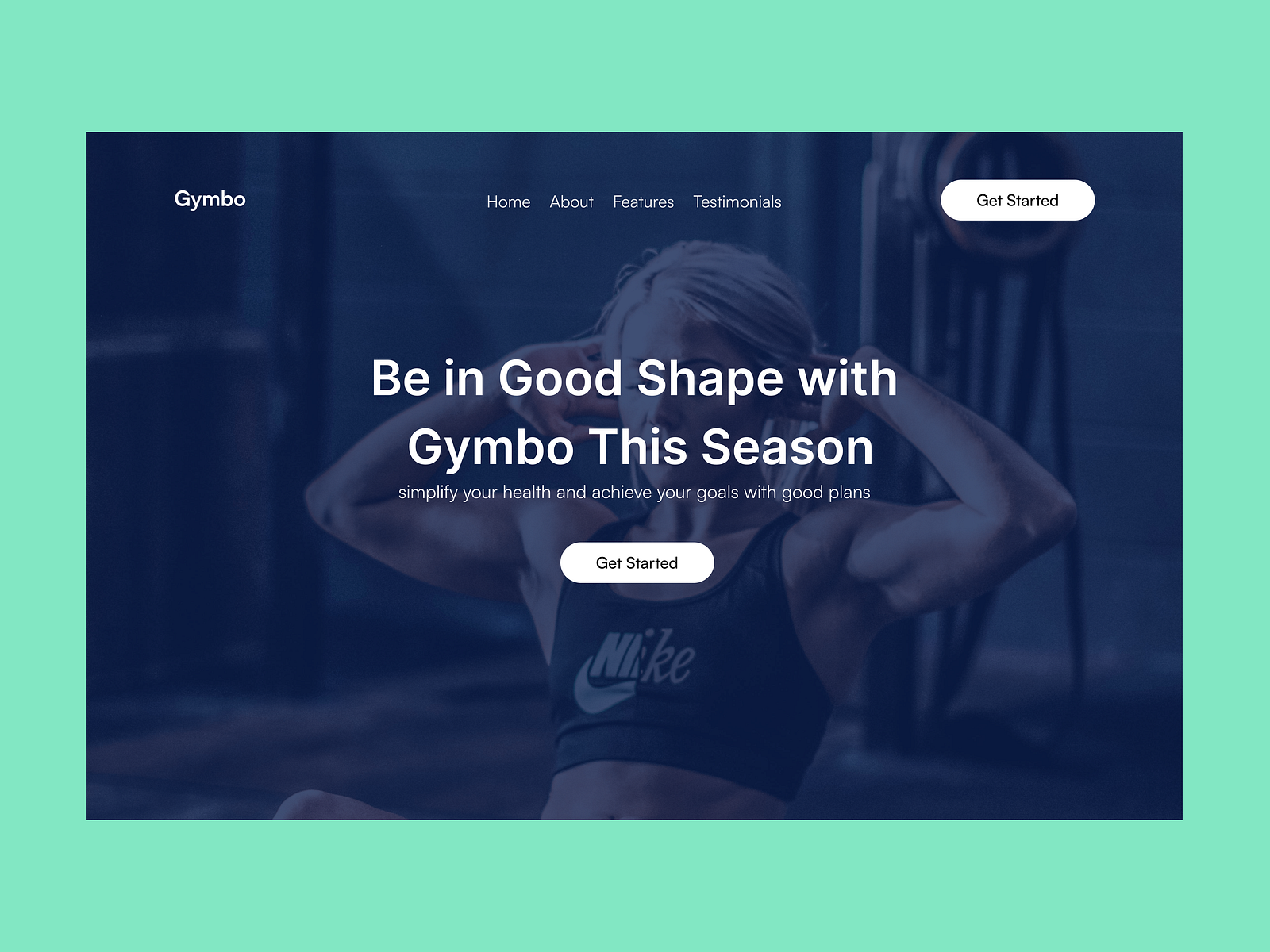 Hero Section for Gymbo by Arikawe Solomon on Dribbble